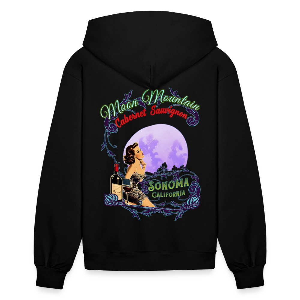 MOON MOUNTAIN CABERNET PINUP Women's Hoodie - black