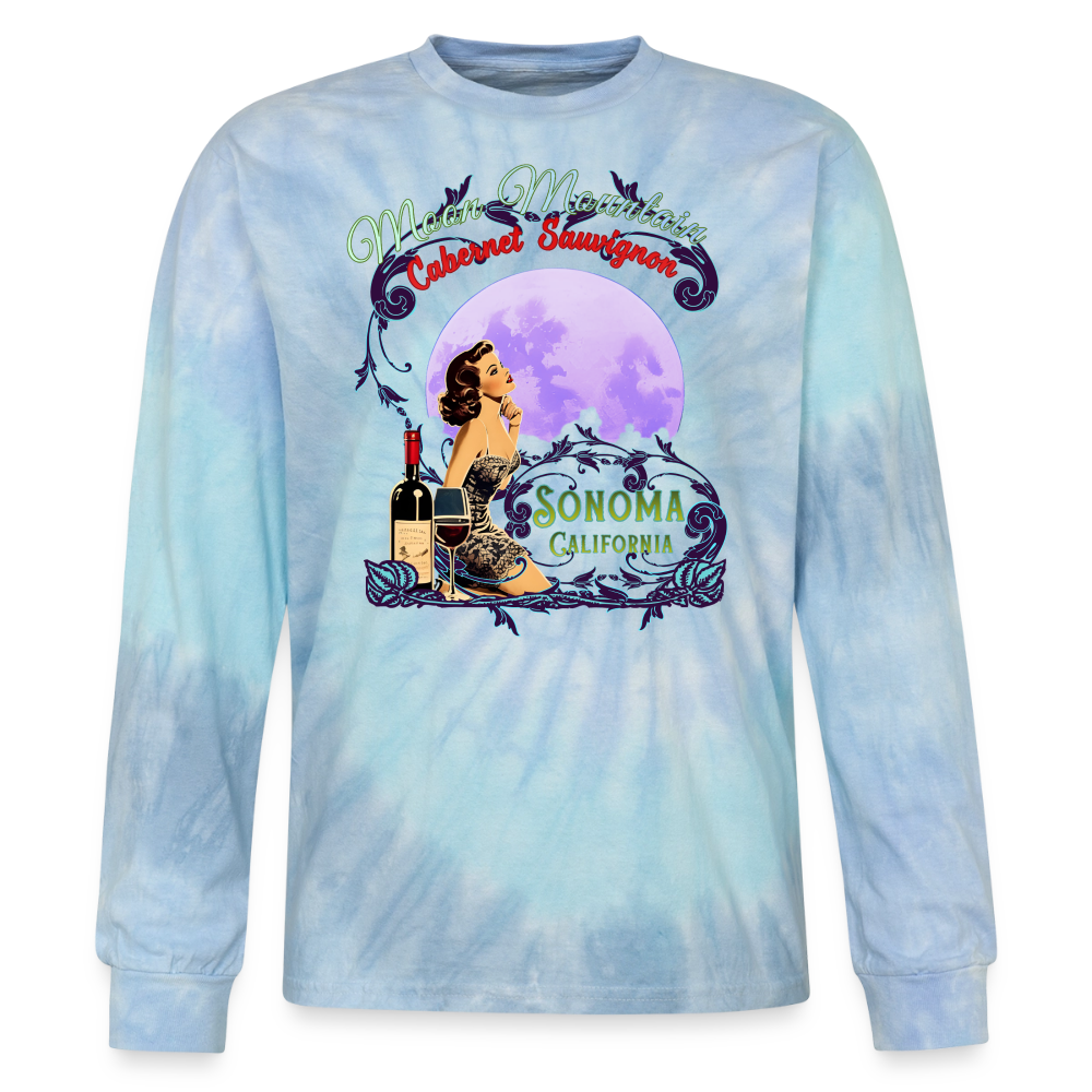 Moon Mountain Cabernet Tie Dye Long Sleeve T-shirt - T-Shirts from Spreadconnect