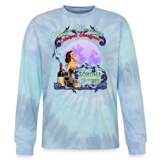 Moon Mountain Cabernet Tie Dye Long Sleeve T-shirt - T-Shirts from Spreadconnect