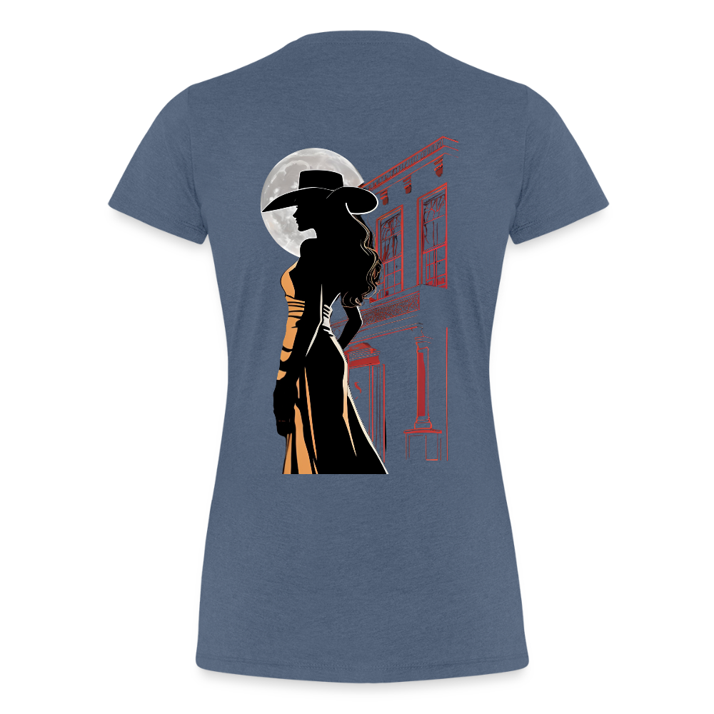 JACK LONDON SALOON OUTLAW Women’s Premium T-Shirt - heather blue