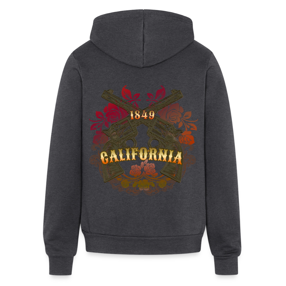 California Outlaw Full Zip Hoodie - charcoal grey