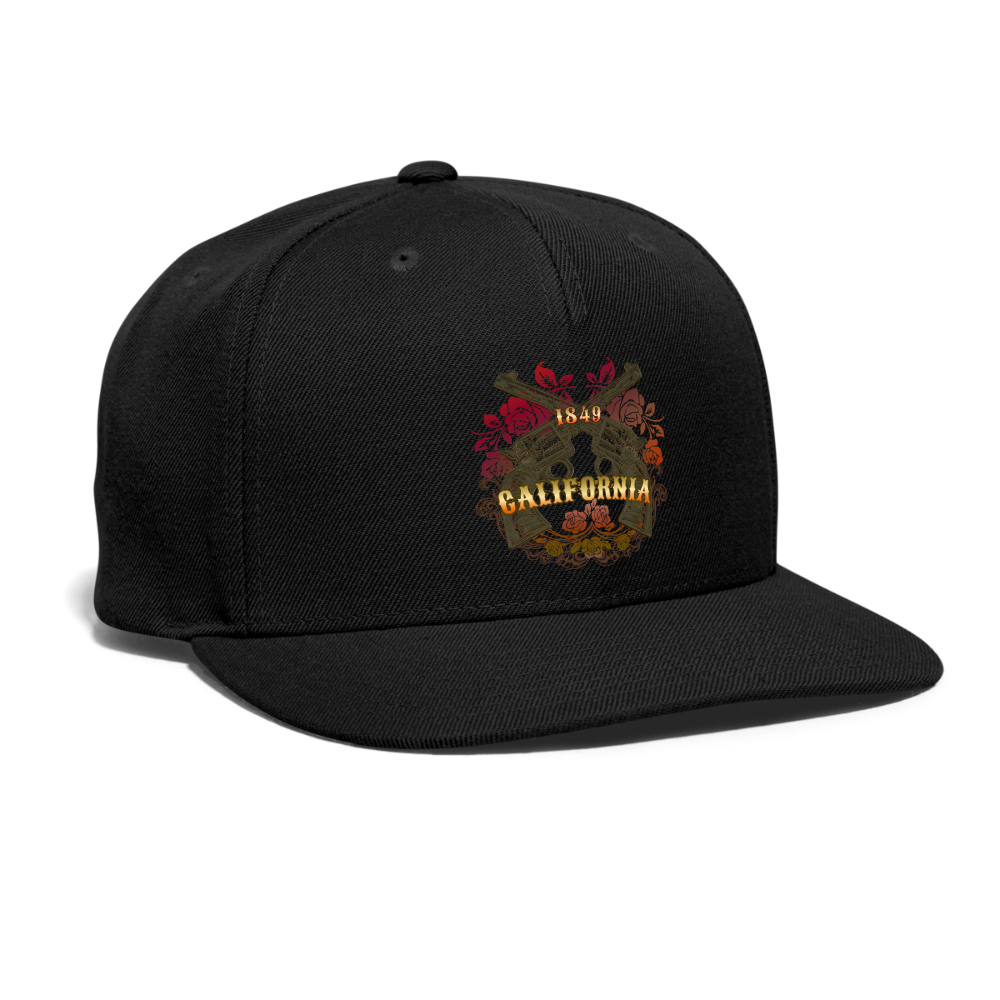 California Outlaw Snapback Baseball Cap - black