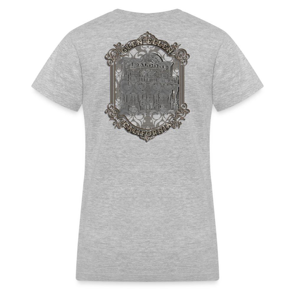 Glen Ellen Vintage Emblem Women's V-Neck T-Shirt - gray