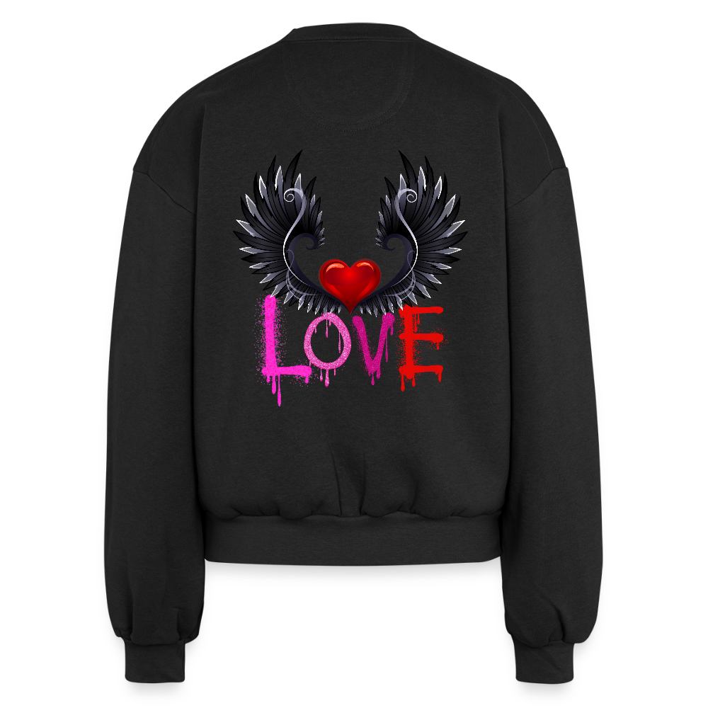 ANGEL HEART Women's Fleece Crewneck Sweatshirt - black