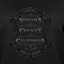Black on Black Sonoma County Emblem Women's Sweatshirt - Sweatshirts from Spreadconnect
