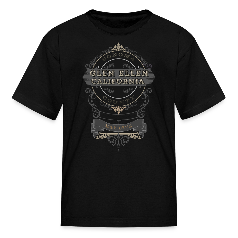 Glen Ellen Vintage Emblem Kids' T-Shirt - black