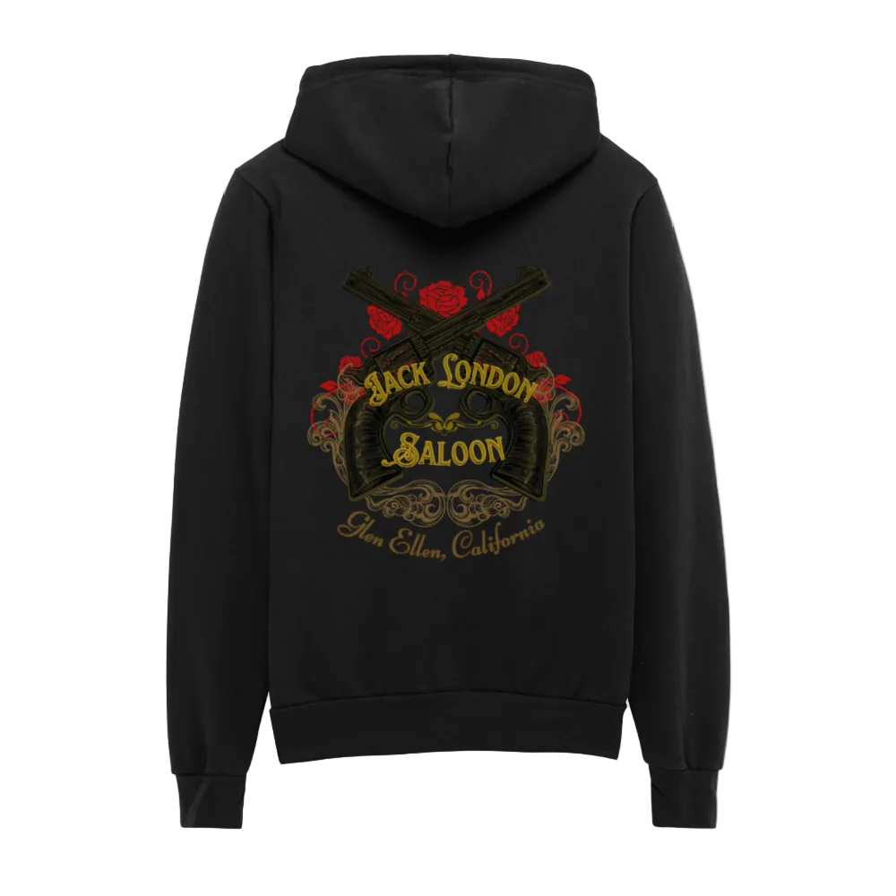 JACK LONDON SALOON  "OUTLAW" Unisex Full Zip Hoodie - black