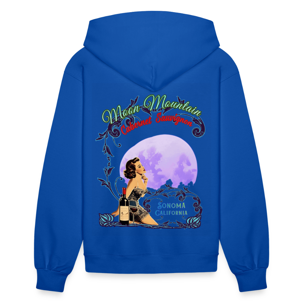 MOON MOUNTAIN CABERNET SAUVIGNON PINUP Women's Hoodie - royal blue
