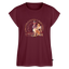 Pinot Noir Pinup Women's Roll Cuff T-Shirt - burgundy