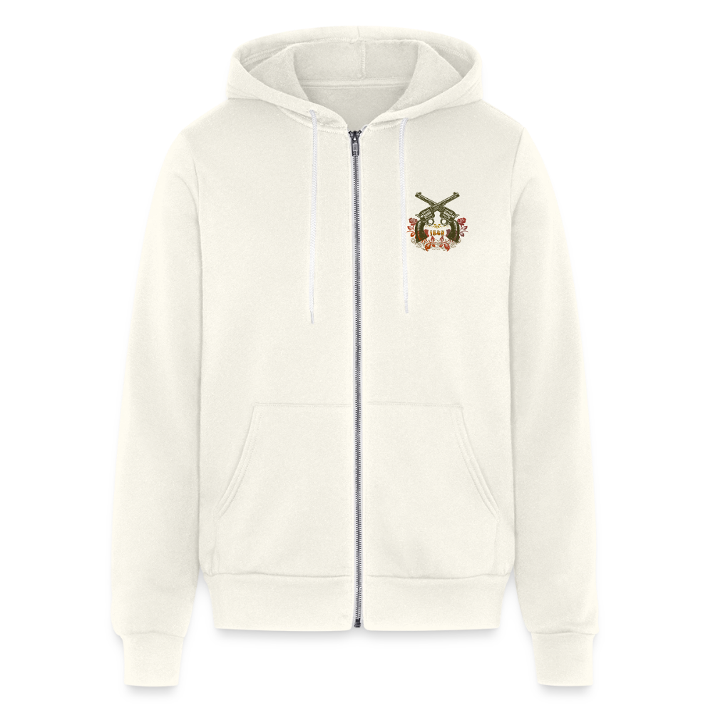 Vintage Outlaw Unisex Full Zip Hoodie - vintage white
