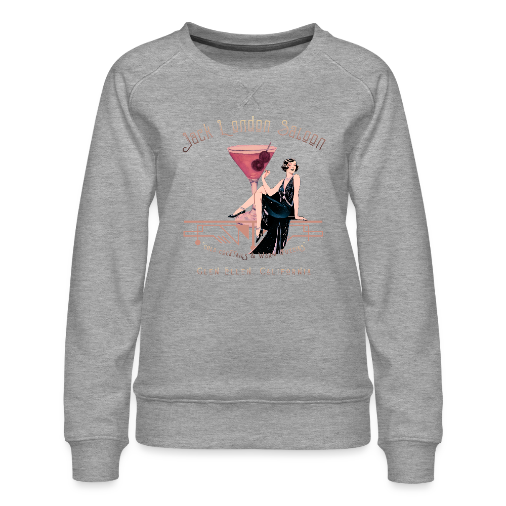 JACK LONDON SALOOM "ROSE COCKTAILS" Women’s Premium Sweatshirt - heather grey