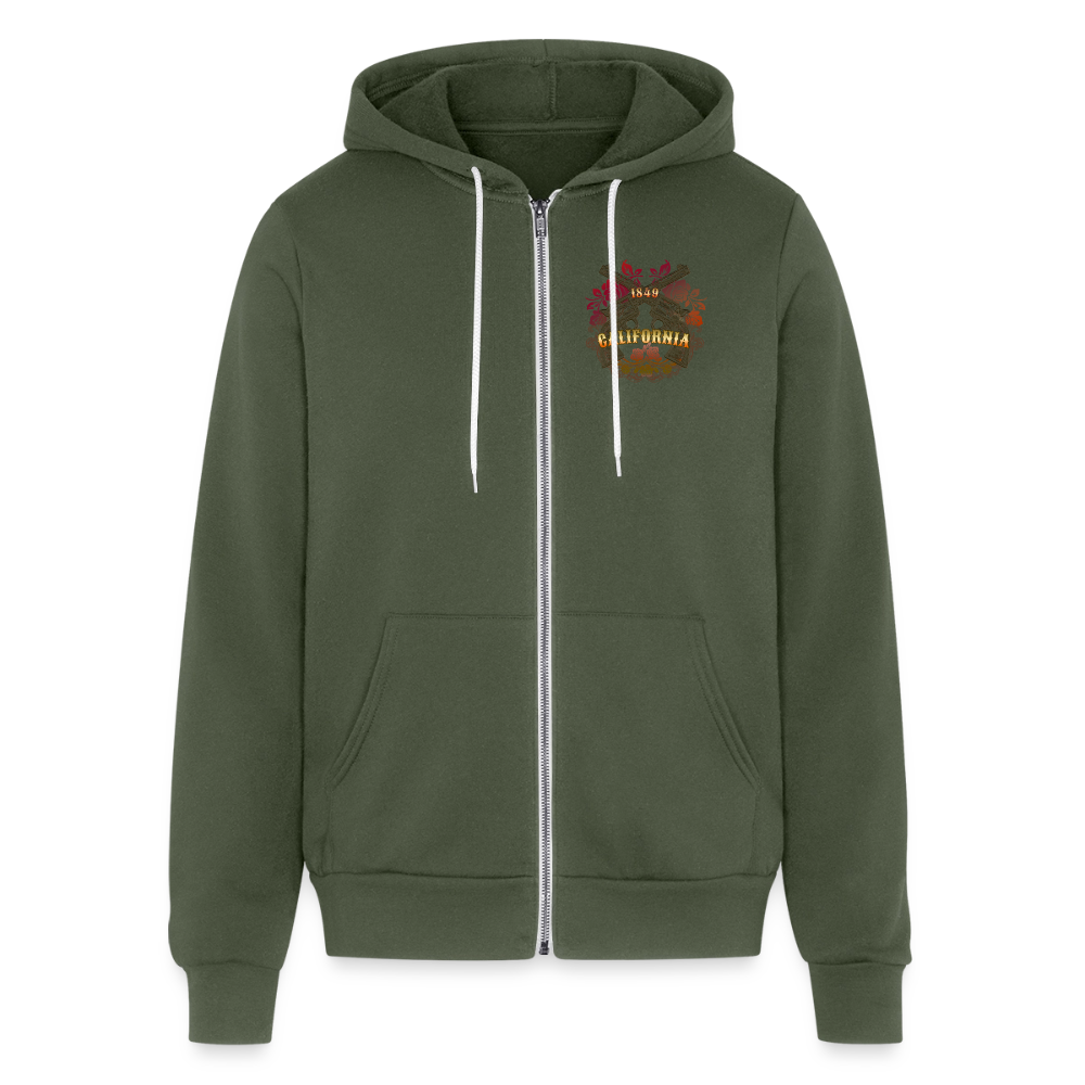 Unisex Full Zip Hoodie - military green