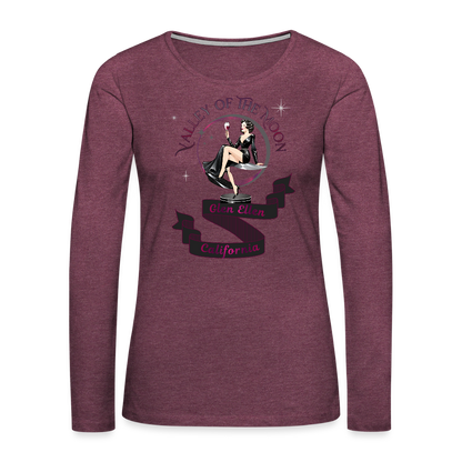 VALLEY OF THE MOON "VIXEN" Women's Premium Long Sleeve T-Shirt - heather burgundy