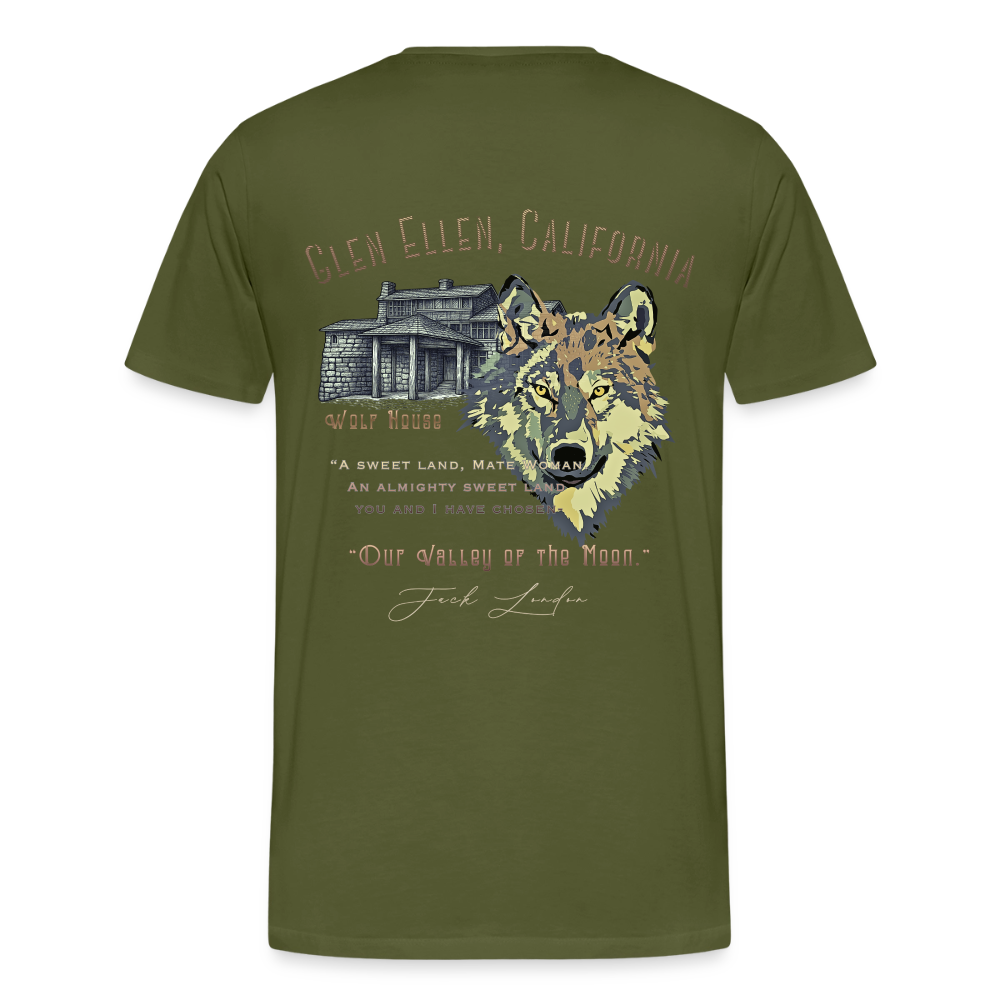 Jack London Moon  Men's T-Shirt - olive green