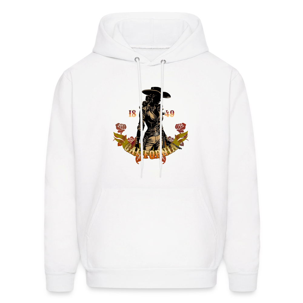 California Outlaw Men's Pullover Hoodie - white