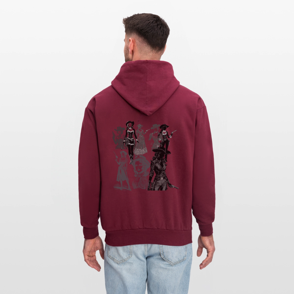 Outlaw Women Men's Fitted Cotton/Poly T-Shirt - burgundy