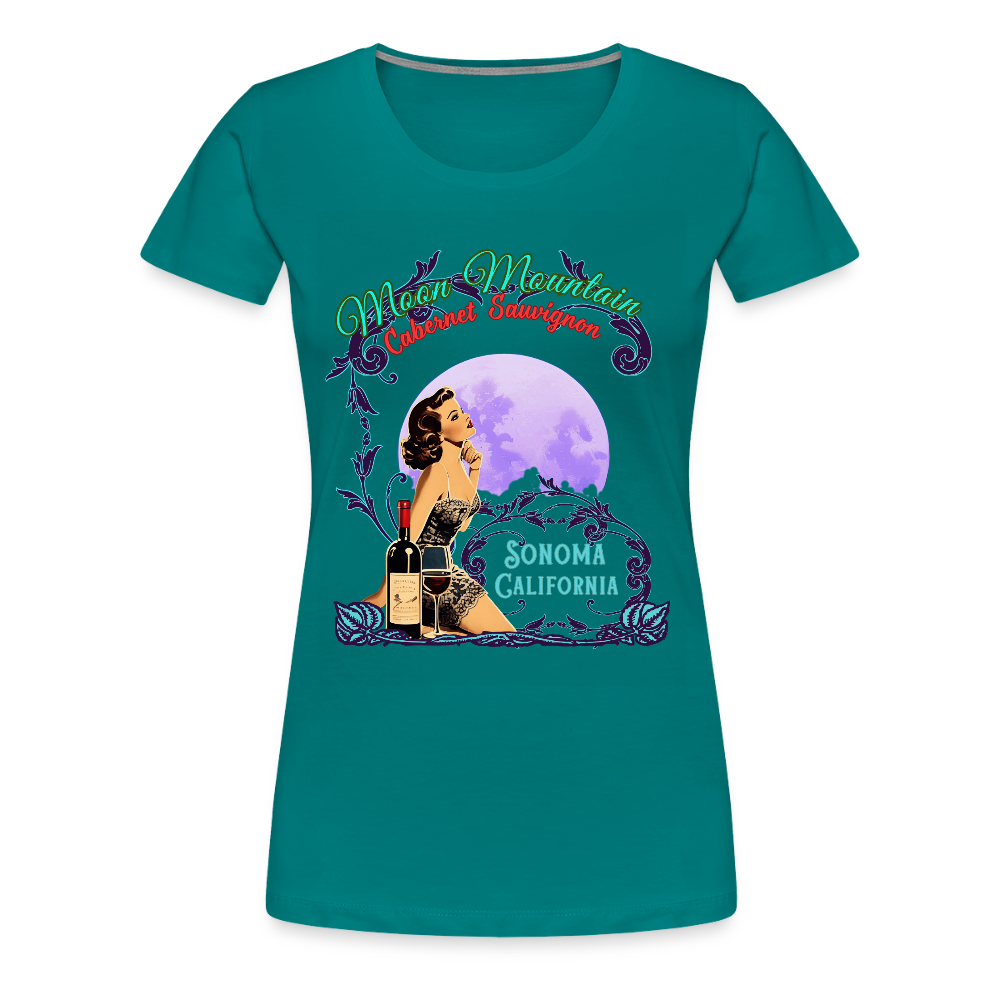 MOON MOUNTAIN CABERNET SAUVIGNON PINUP Women’s T-Shirt - T-Shirts from Spreadconnect