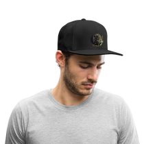 London Wolf Snapback Baseball Cap - black