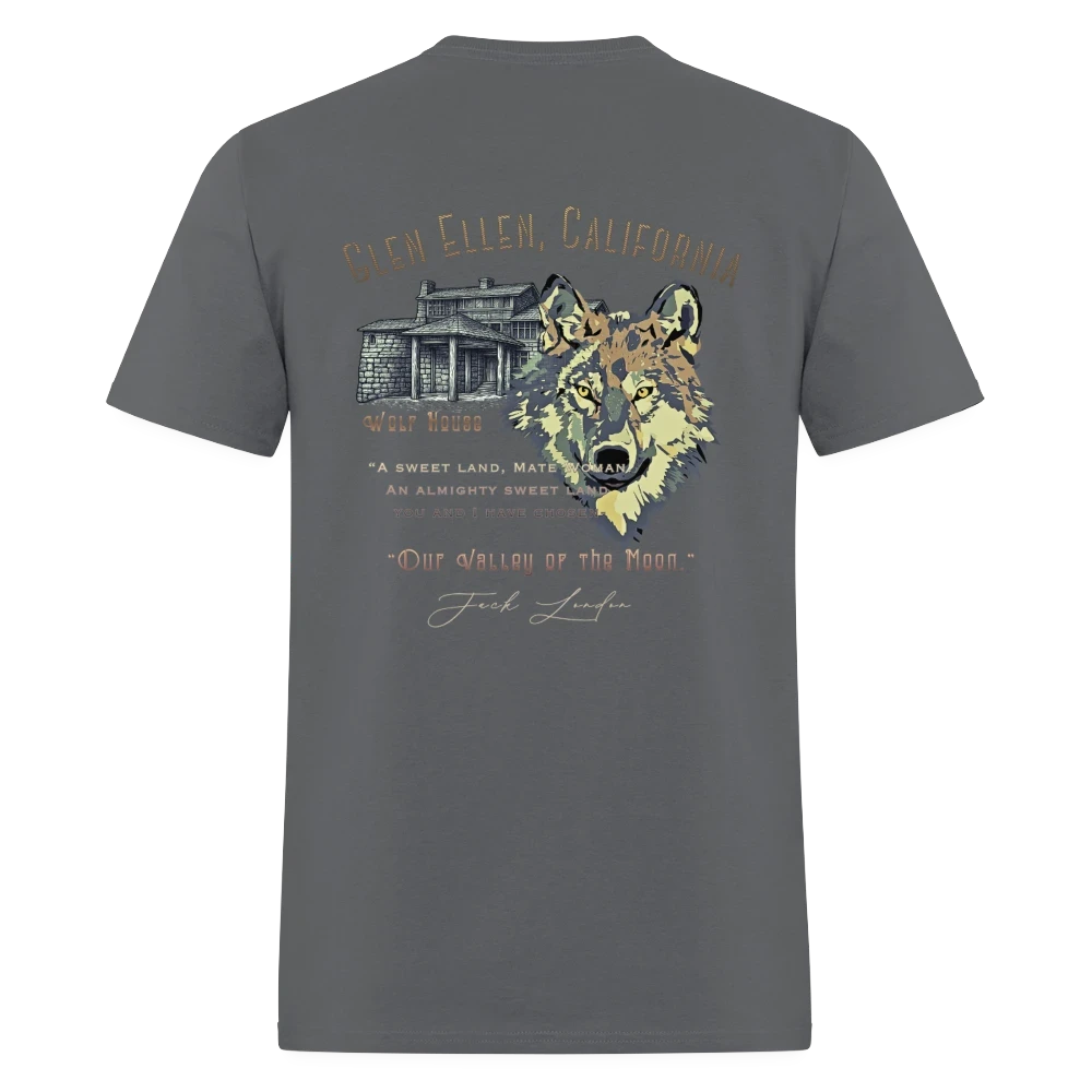 Jack London Moon  Men's T-Shirt - charcoal