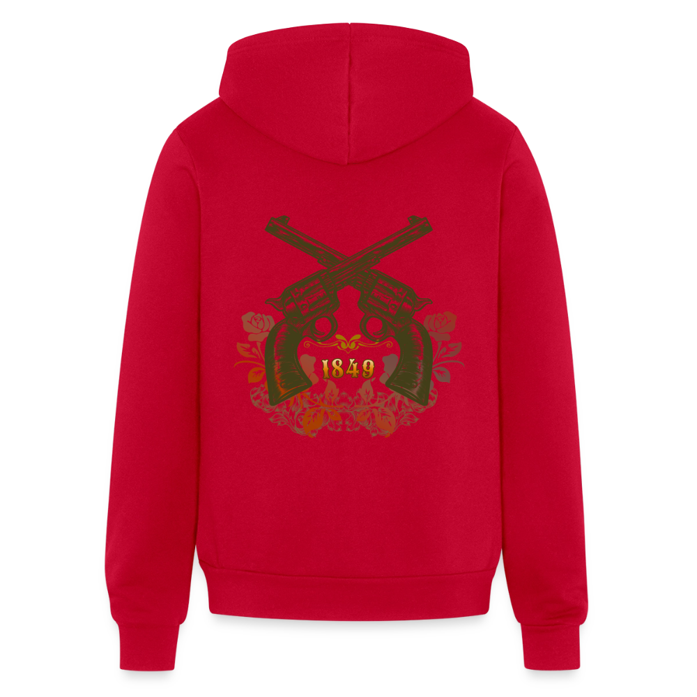 Vintage Outlaw Unisex Full Zip Hoodie - red