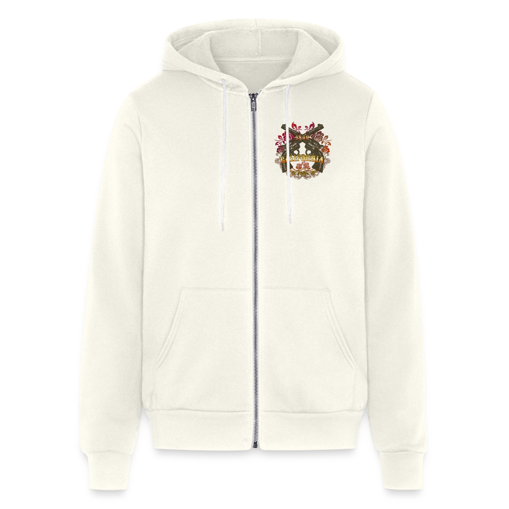 Unisex Full Zip Hoodie - vintage white