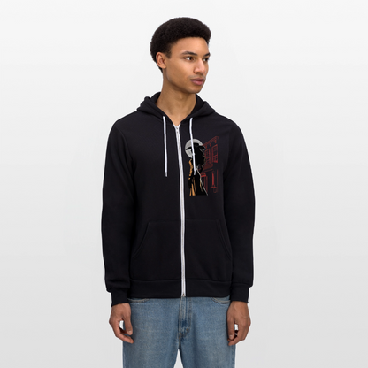 JACK LONDON SALOON  "OUTLAW" Unisex Full Zip Hoodie - black