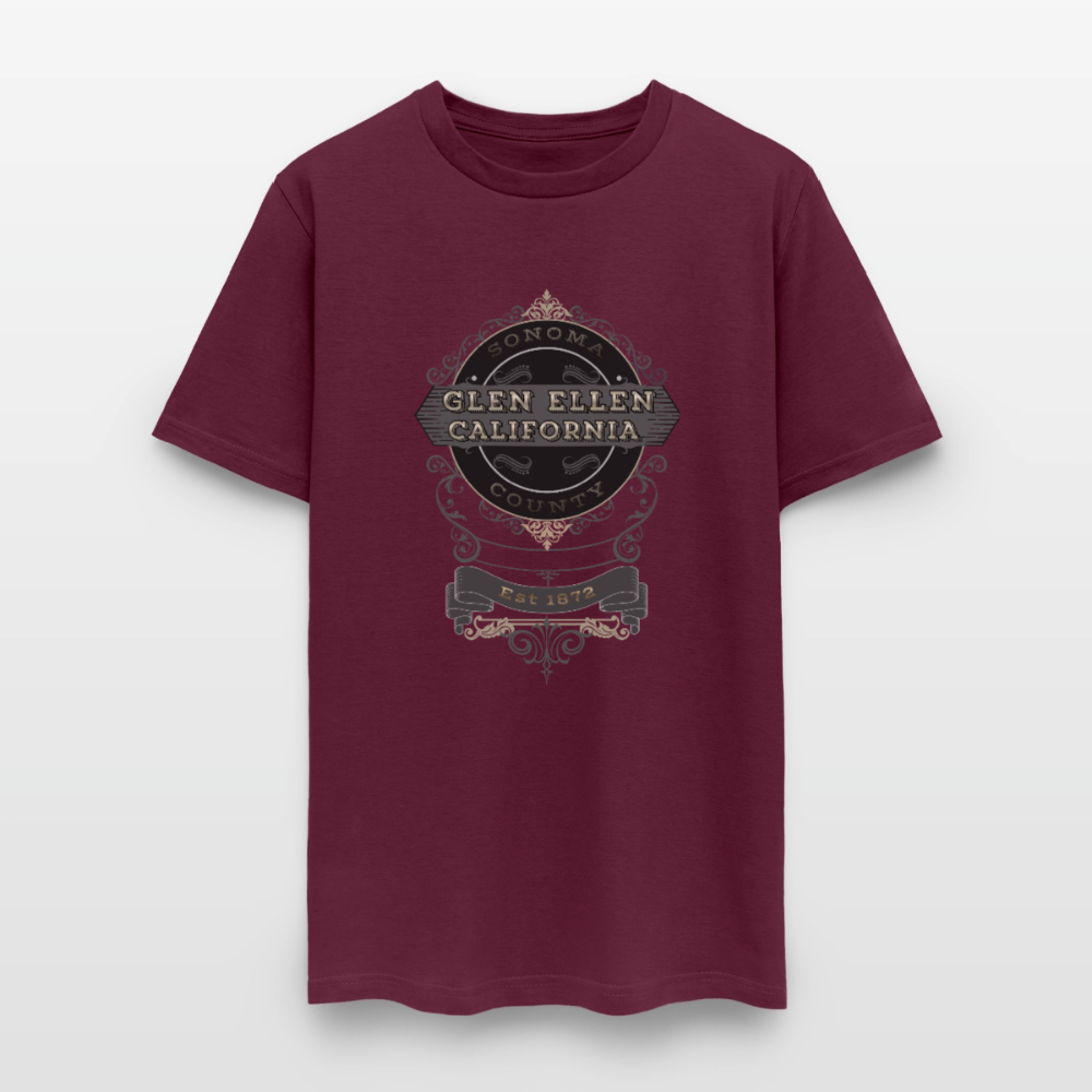Glen Ellen Vintage Emblem Men's T-Shirt - burgundy