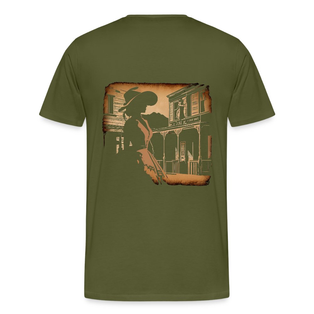 GLEN ELLEN OUTLAW SILHOUETTE Men's T-Shirt - olive green