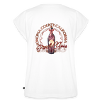 Pinot Noir Pinup Women's Roll Cuff T-Shirt - white