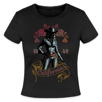 California Cowgirl Fitted Cotton/Poly T-Shirt - black