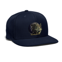 London Wolf Snapback Baseball Cap - navy