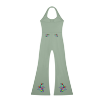 Grafitti Rose Women’s Halter Flared Jumpsuit