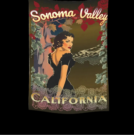 SONOMA VALLEY PINUP TAPESTRY 40"x 60"