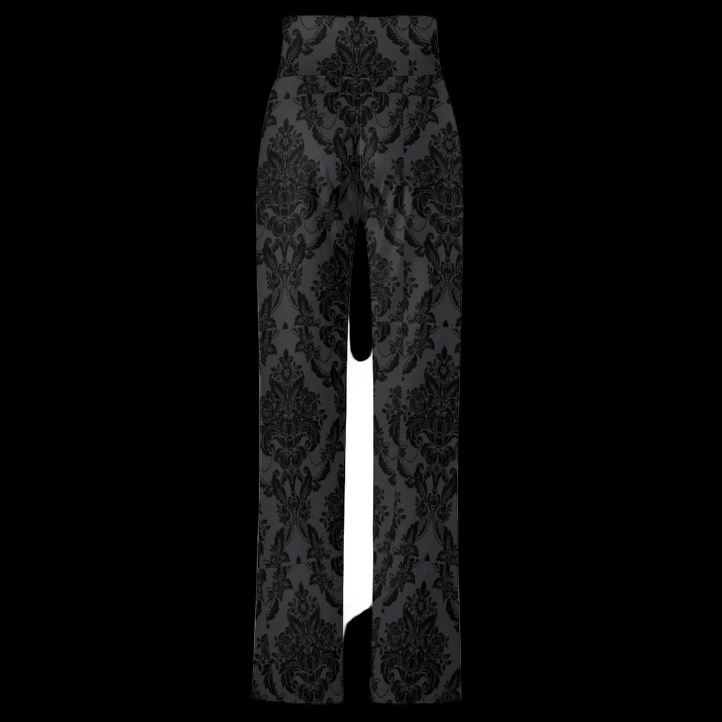 Damask Charcoal Women's Straight-leg Pants