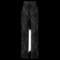 Damask Charcoal Women's Straight-leg Pants