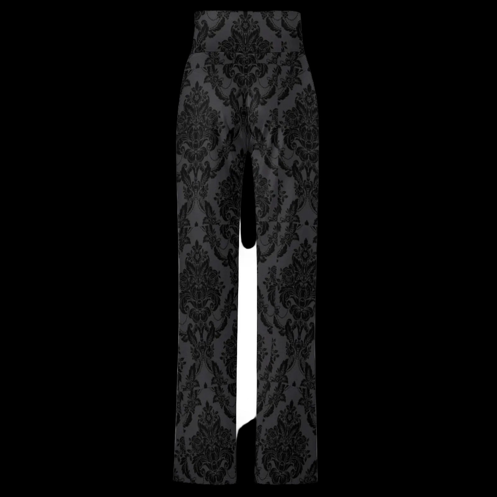 Damask Charcoal Women's Straight-leg Pants