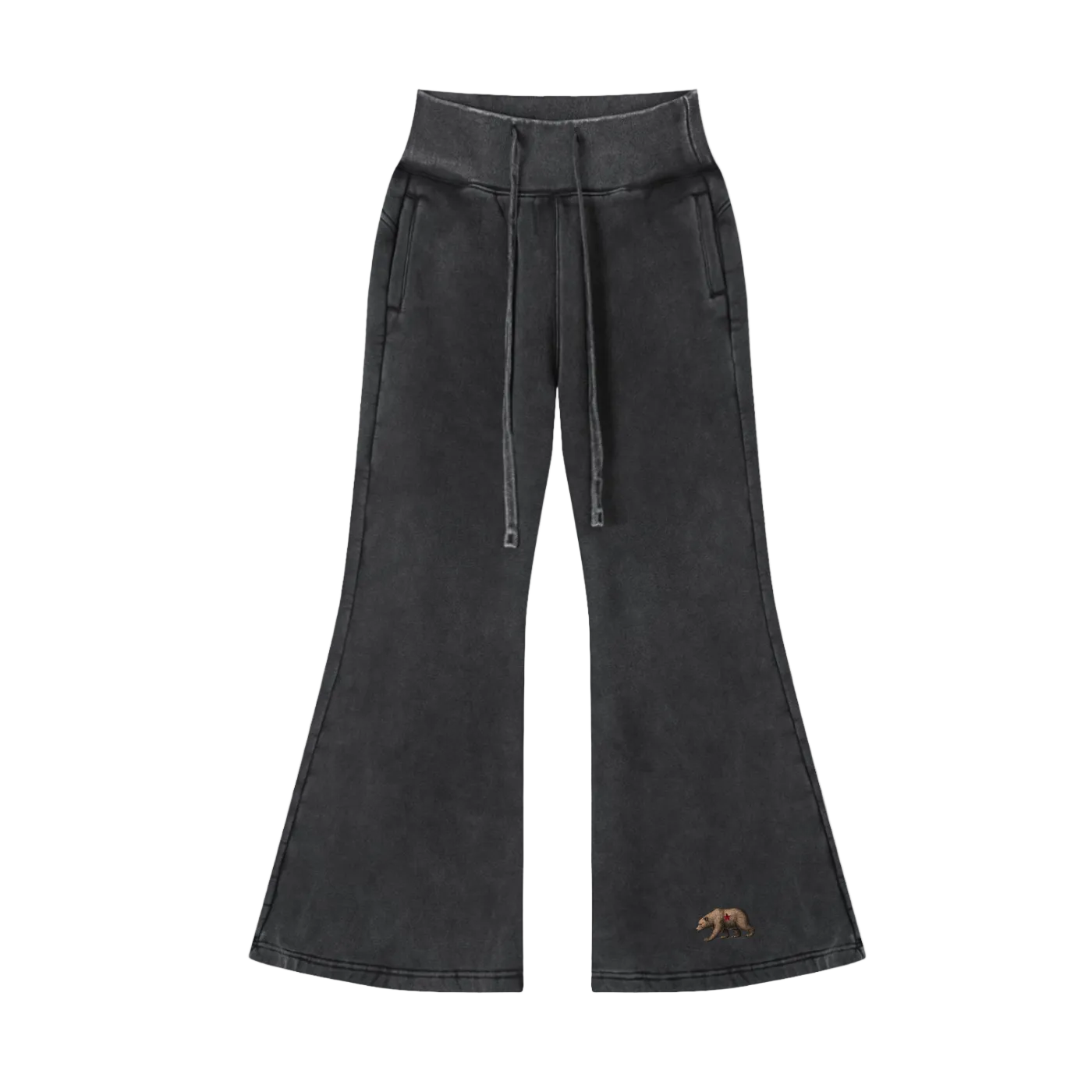 California Bear Vintage Washed Flared Fleece Pants