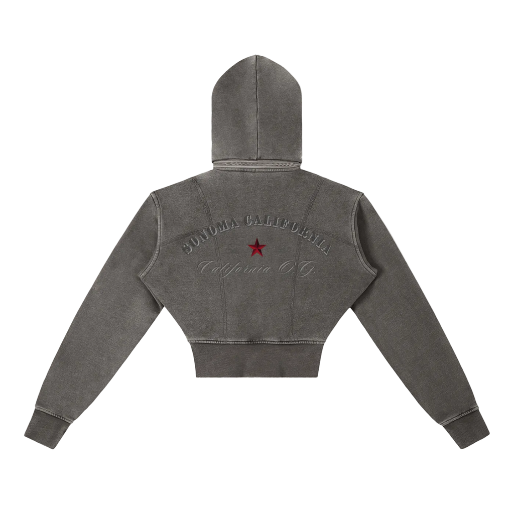 California O.G. Vintage Wash Cropped Women's Hoodie