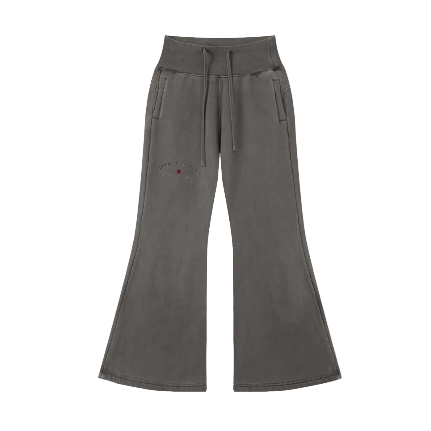 California O.G.Vintage Wash Flared Drawstring Sweat Pants