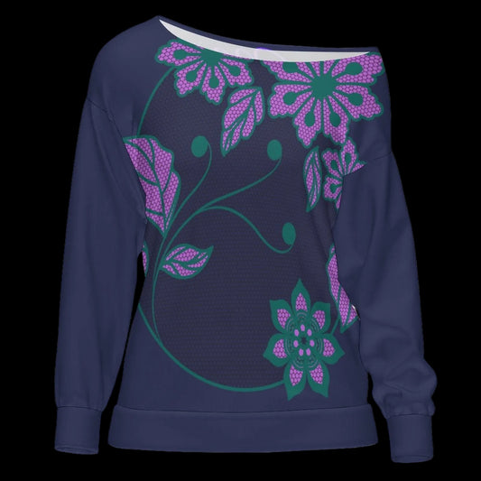 Moon Mountain Off ShoulderWomen's Sweatshirt - Sweatshirts from Artsadd