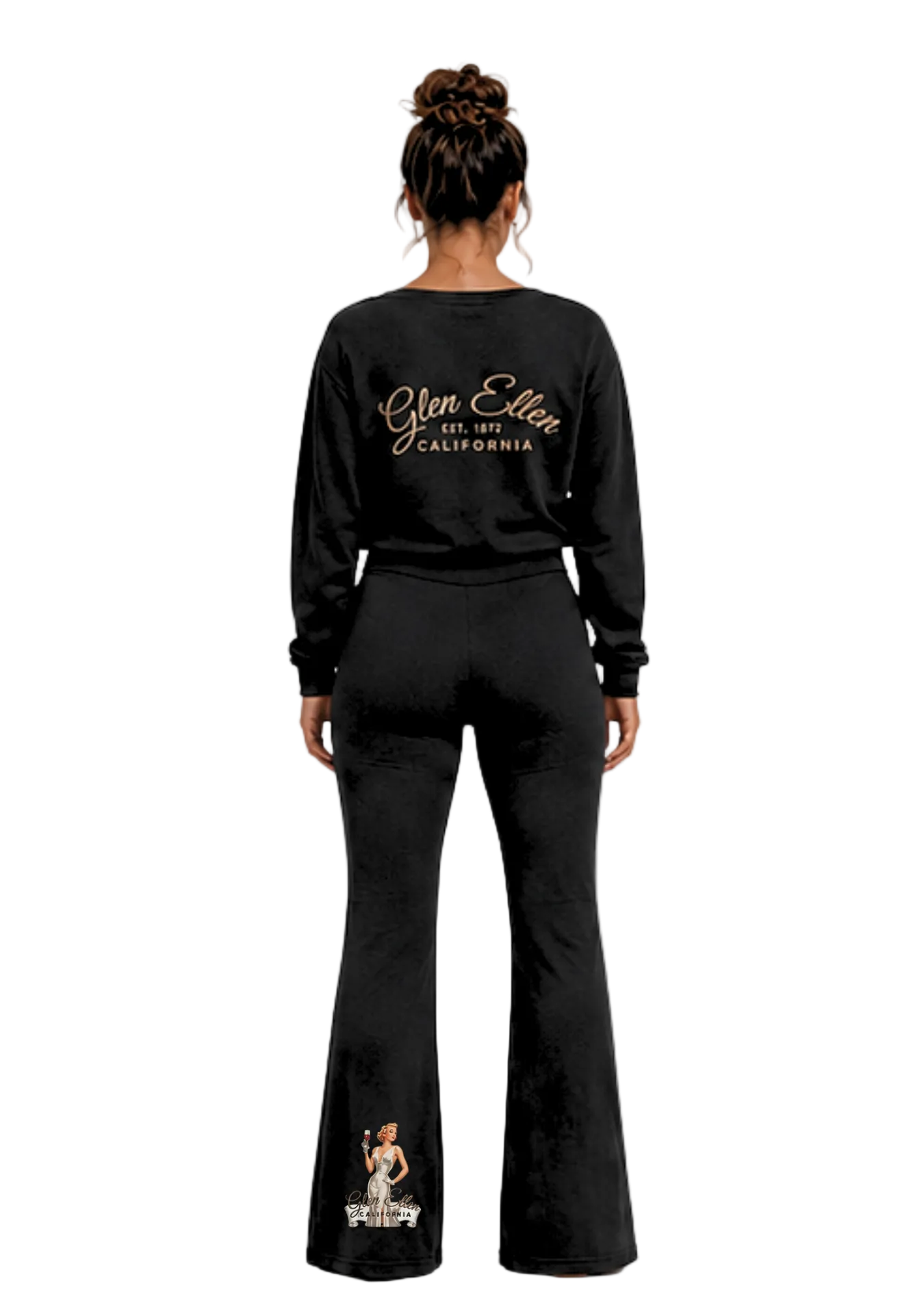 Valley of the Moon Glam Slim-Fit Flared Sweatpants