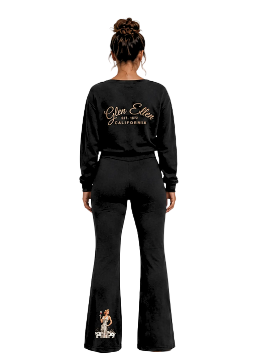 Valley of the Moon Glam Slim-Fit Flared Sweatpants