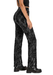 Damask Charcoal Women's Straight-leg Pants