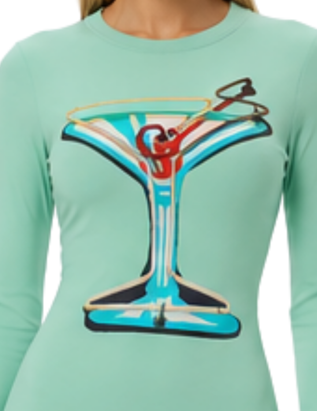 Vintage Martini Women's Long Sleeve Dress