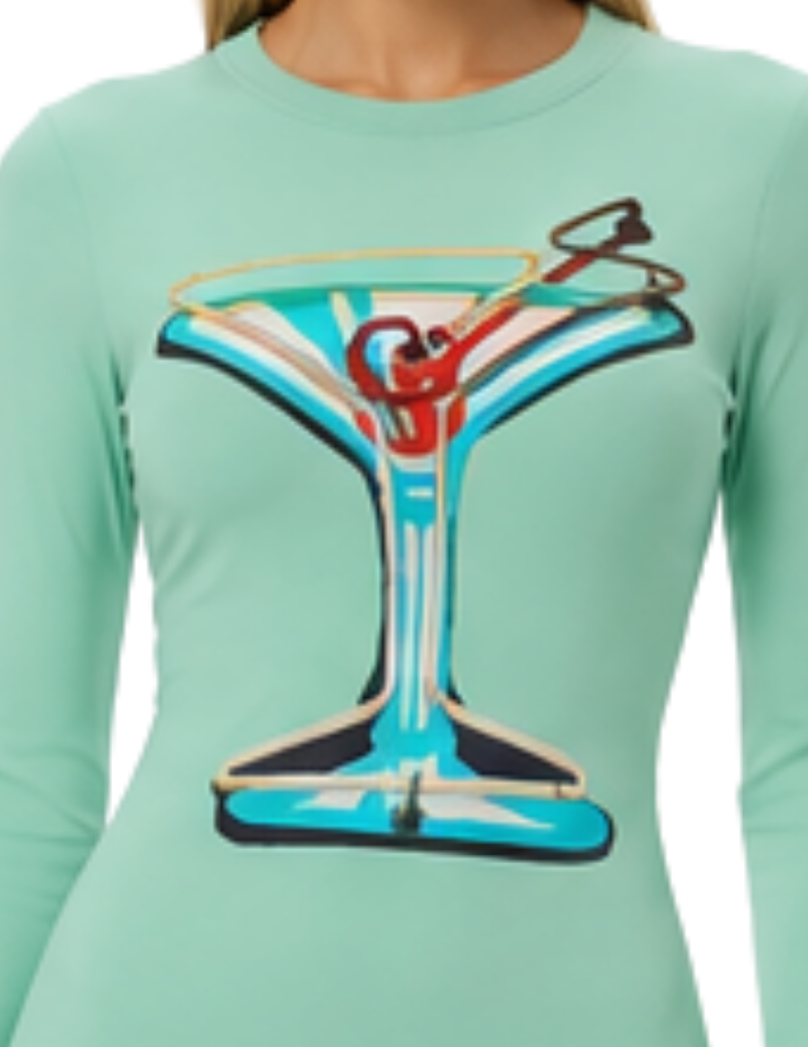 Vintage Martini Women's Long Sleeve Dress