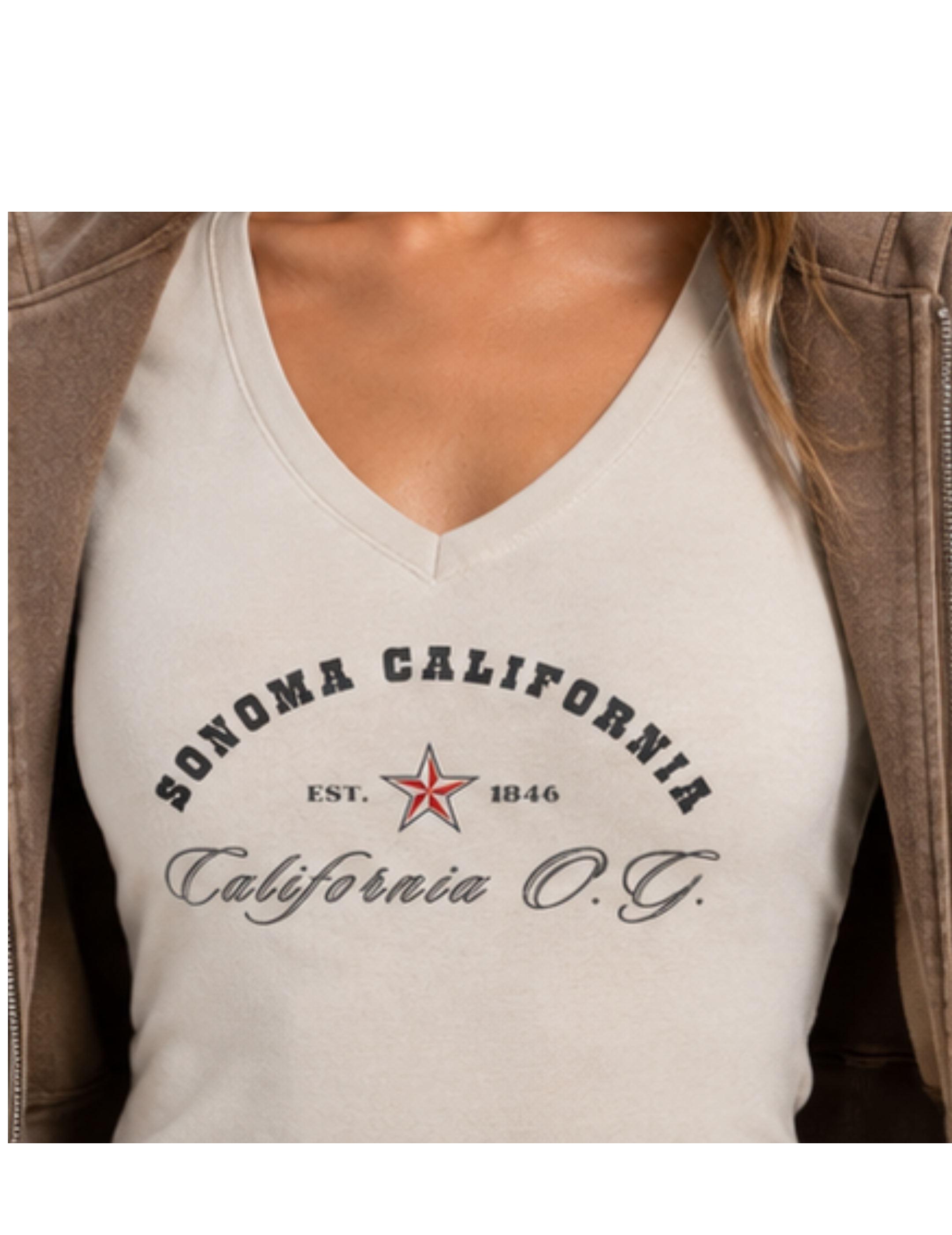 California O.G. Women's V-Neck Short Sleeve Dress