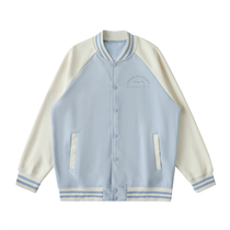 Two Tone Raglan Sleeve Varsity Jacket