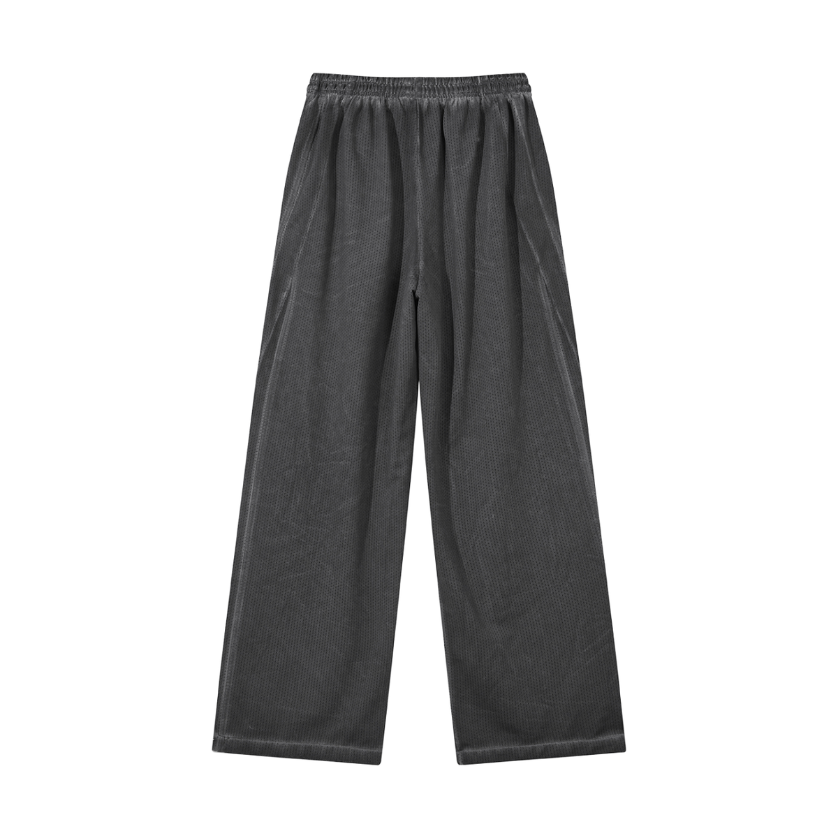 Vintage Wash Wide Leg Mesh Sweatpants