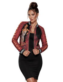 Pinot Noir Pinup Women's Bomber Jacket