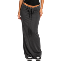 Sexy  Drawstring Maxi Skirt